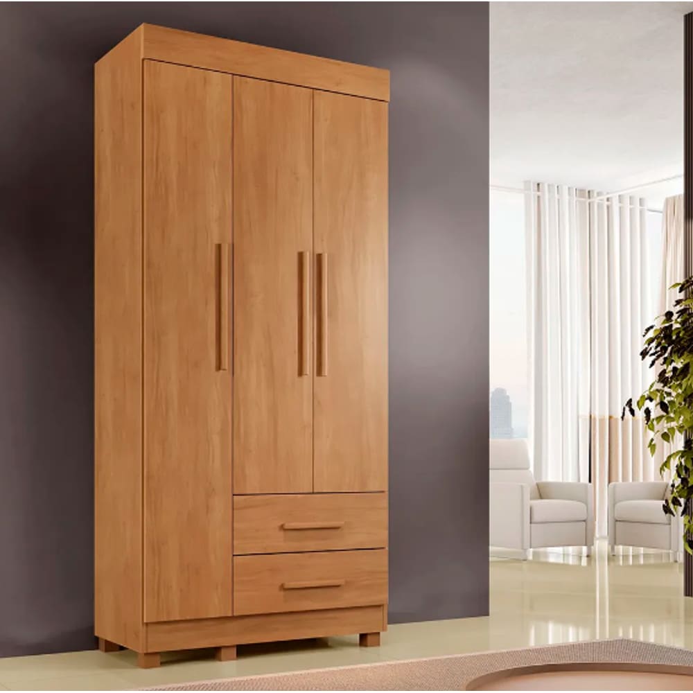 Guarda Roupa Copacabana New 3 Pts Cinamomo - Benetil