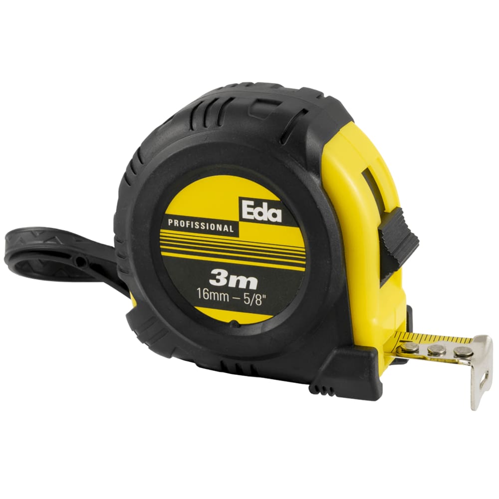 Trena com Fita Larga de 3 Metros x 16mm com Trava de Bancada Emborrachada - 8BL - EDA