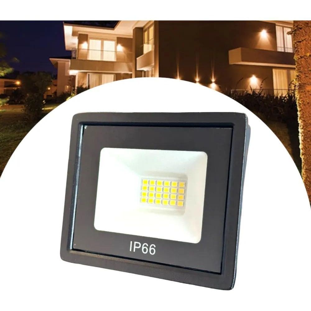 Refletor Led Holofote 50W Resistente Agua Branco Frio 6500K