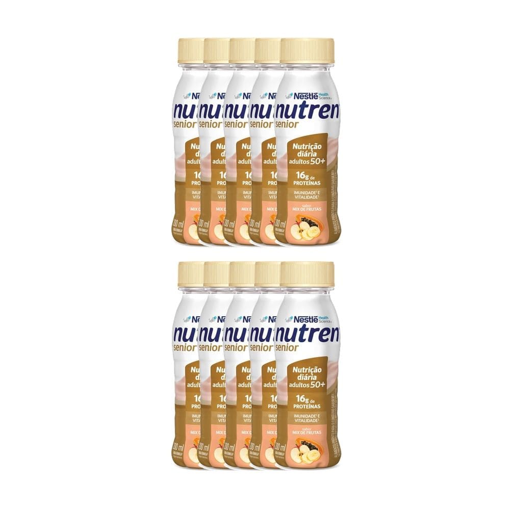 Kit 10 Nutren Senior Complemento Alimentar Mix de Frutas 200ml