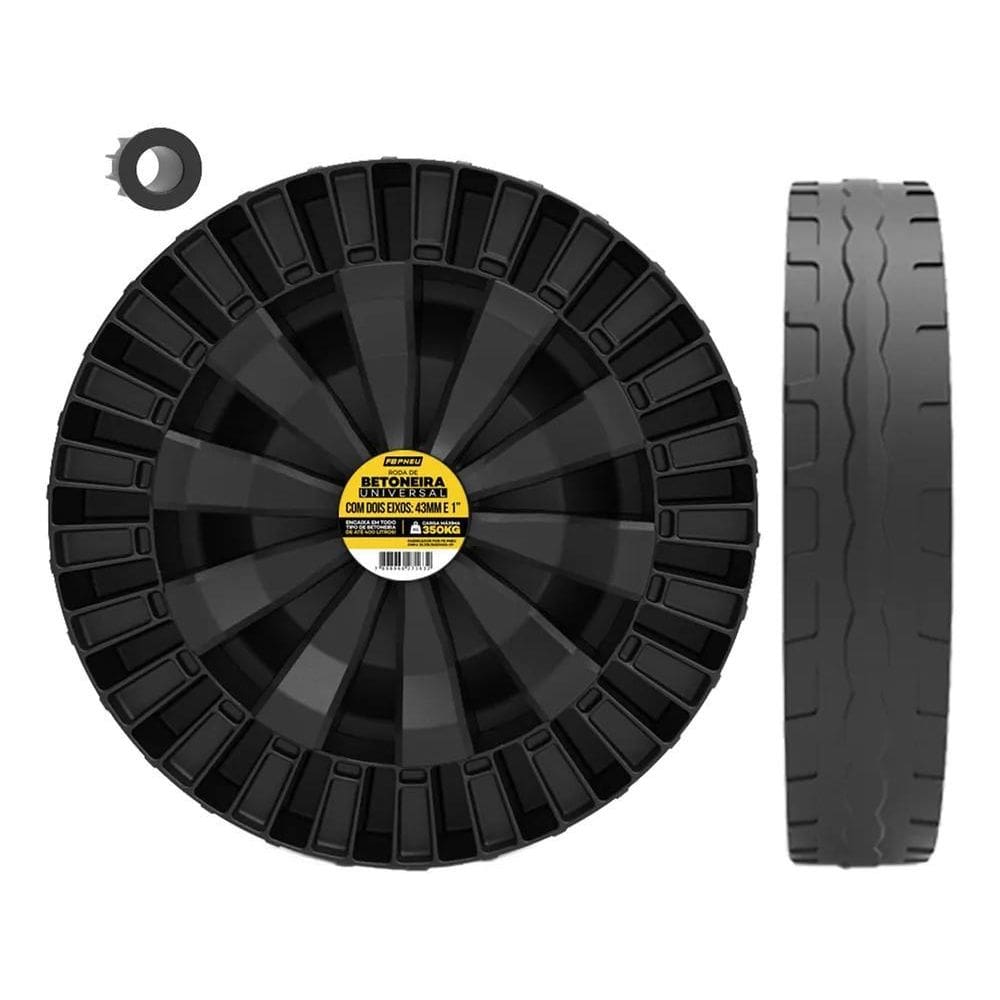 1 Roda Betorneira Eixo Universal 250 E 400L Todas Marcas
