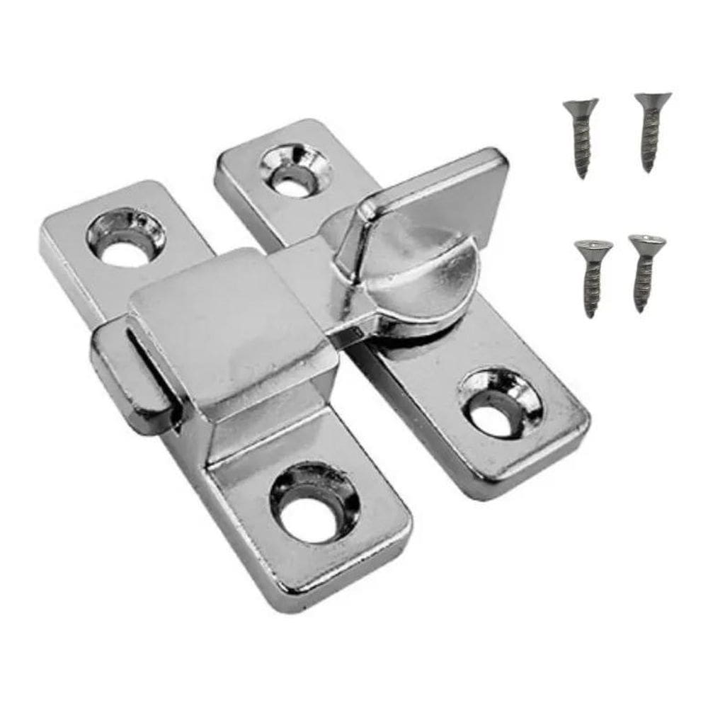 Fecho Tranqueta Tramela Para Porta Em Alumínio E Aço