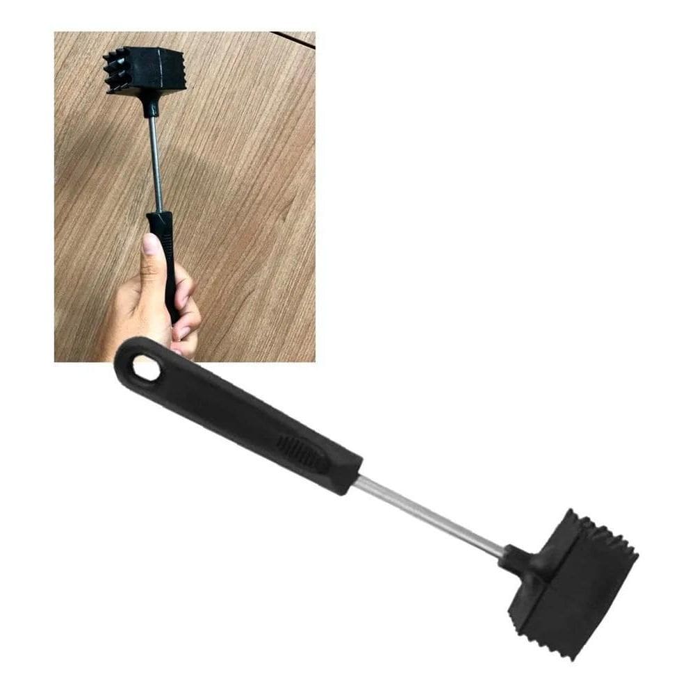 Martelo Para Carne Em Inox 25 Cm Preto - Unihome