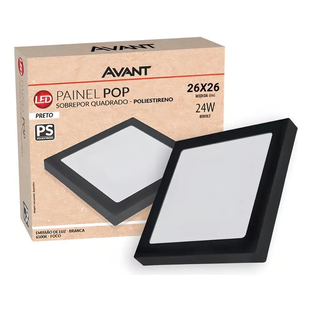 Luminária Painel Led 24W De Teto Avant Painel Pop Plástico S