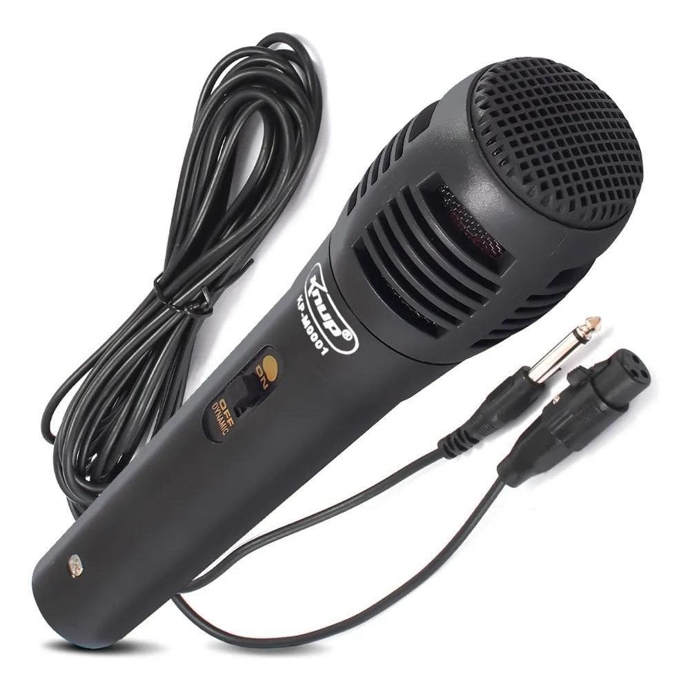 Microfone Para Karaoke Dinâmico Com Fio Unidirecional P10