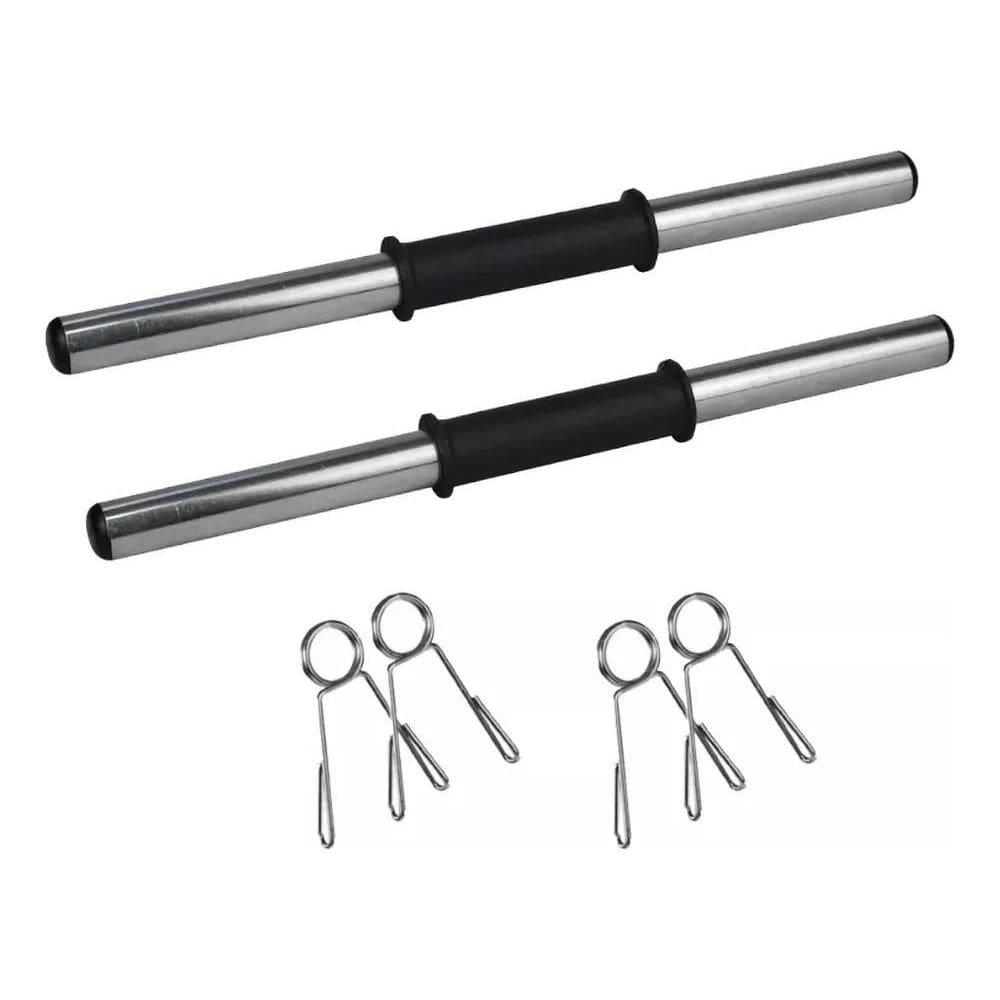 Par De Halter Barra Oca 40Cm Com Pegada Emborrachada Para Tr