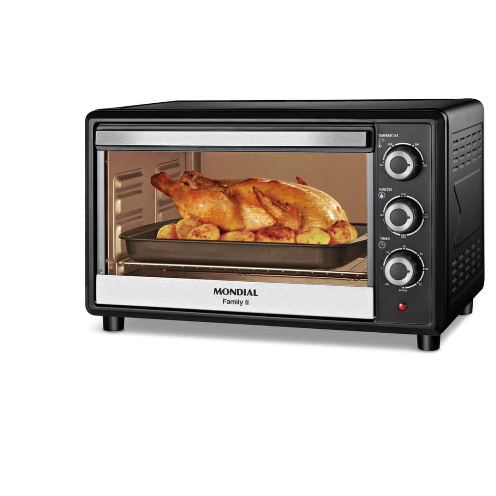 Forno Elétrico 42L Family II Mondial Preto/Inox 1600W - FRN-42-B