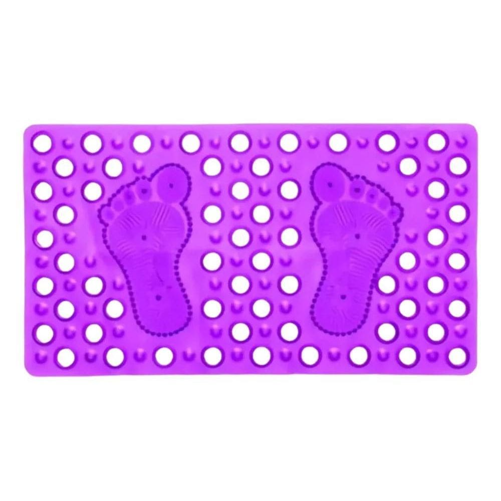 Tapete De Box Antiderrapante Banheiro Retangular Massageador