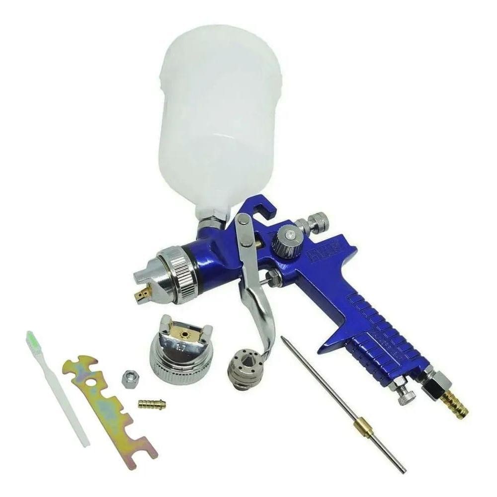 Pistola De Pintura Gravidade Hvlp 2 Bicos 1,4 E 1,7Mm Evald