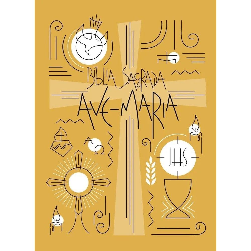 Bíblia Sagrada Ave-Maria - Capa Símbolos, De Editora Ave-Mar
