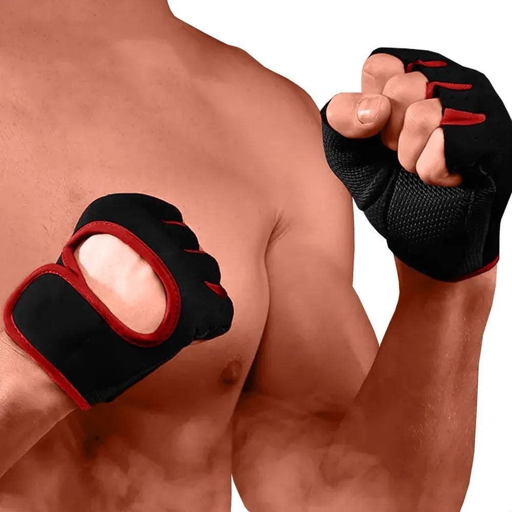 2 Luvas Academia Halteres Musculação Palma Emborrachada