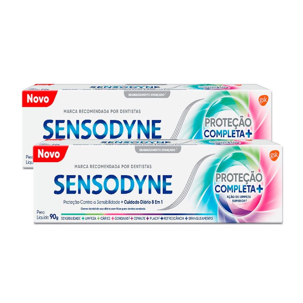 Kit 2 Creme Dental Sensodyne Proteção Completa 90g