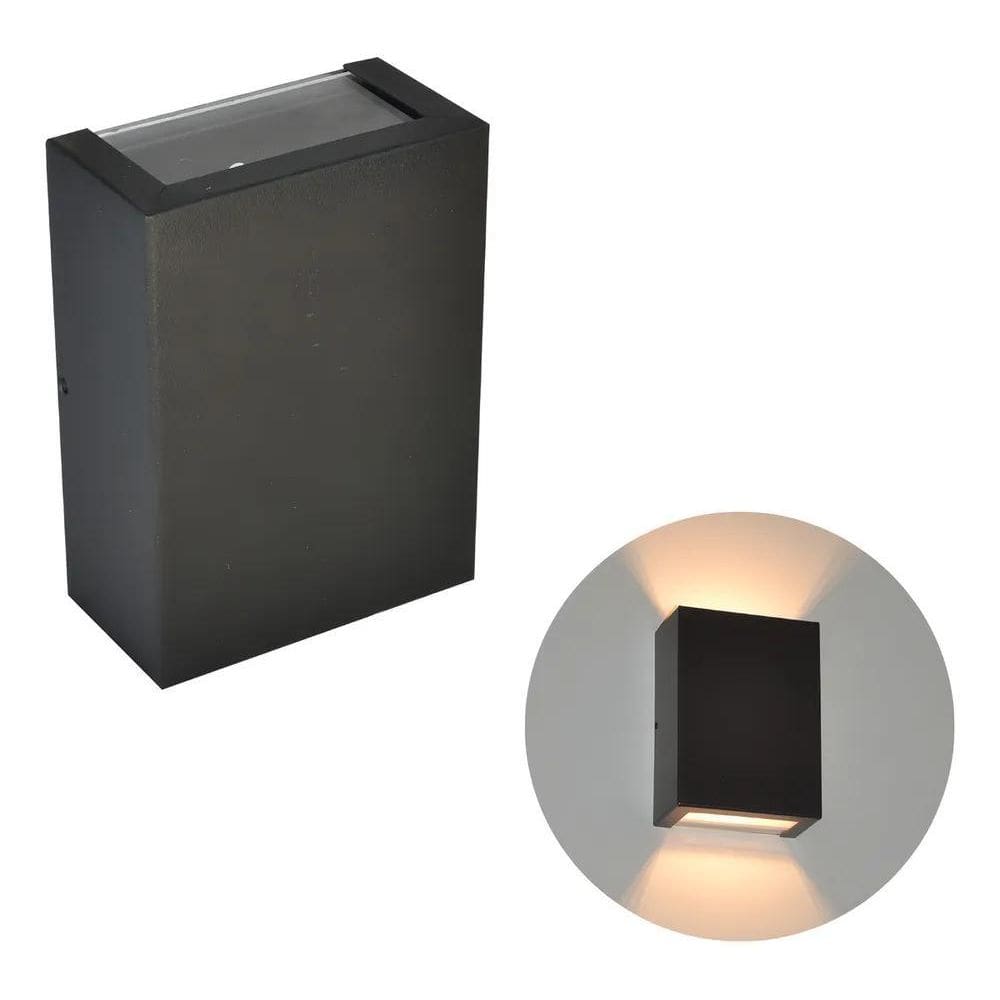 Arandela Alumínio 2 Focos Externa Interna + Lâmpada 5W 3000K