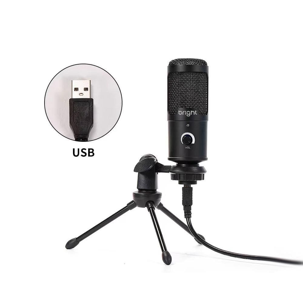 Microfone Streamer De Mesa Rgb Usb St001 Bright
