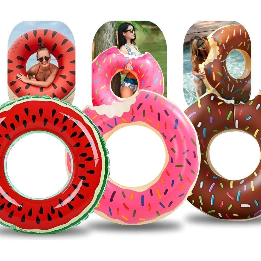 Boia Donuts Gigante 120Cm Rosquinha Inflavel Moda Piscina