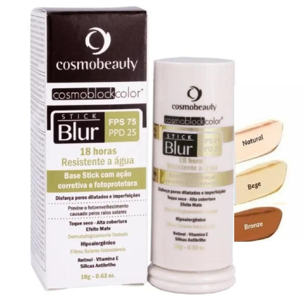 Blur Stick Fps75 Bronze Cosmoblock Bastão 18g Cosmobeauty