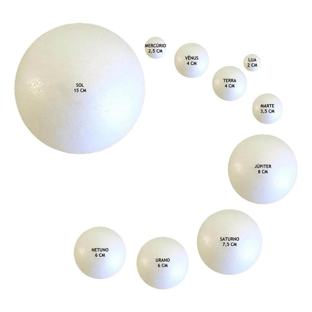 Kit Maquete Sistema Solar Planetas Sol Lua 10 Bolinhas