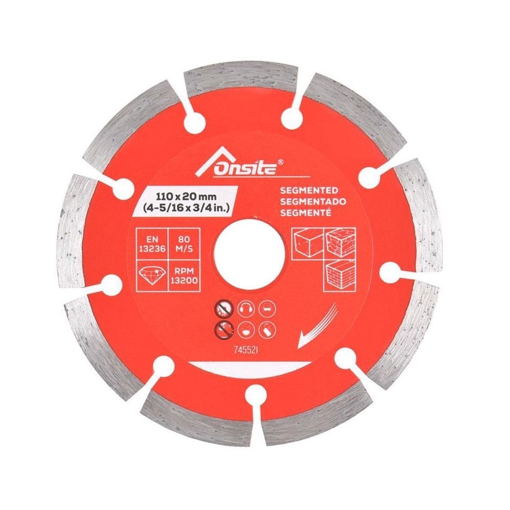 Disco Diamantado Segmentado 110Mmx5/16``X22,23Mm/20Mm Onsite