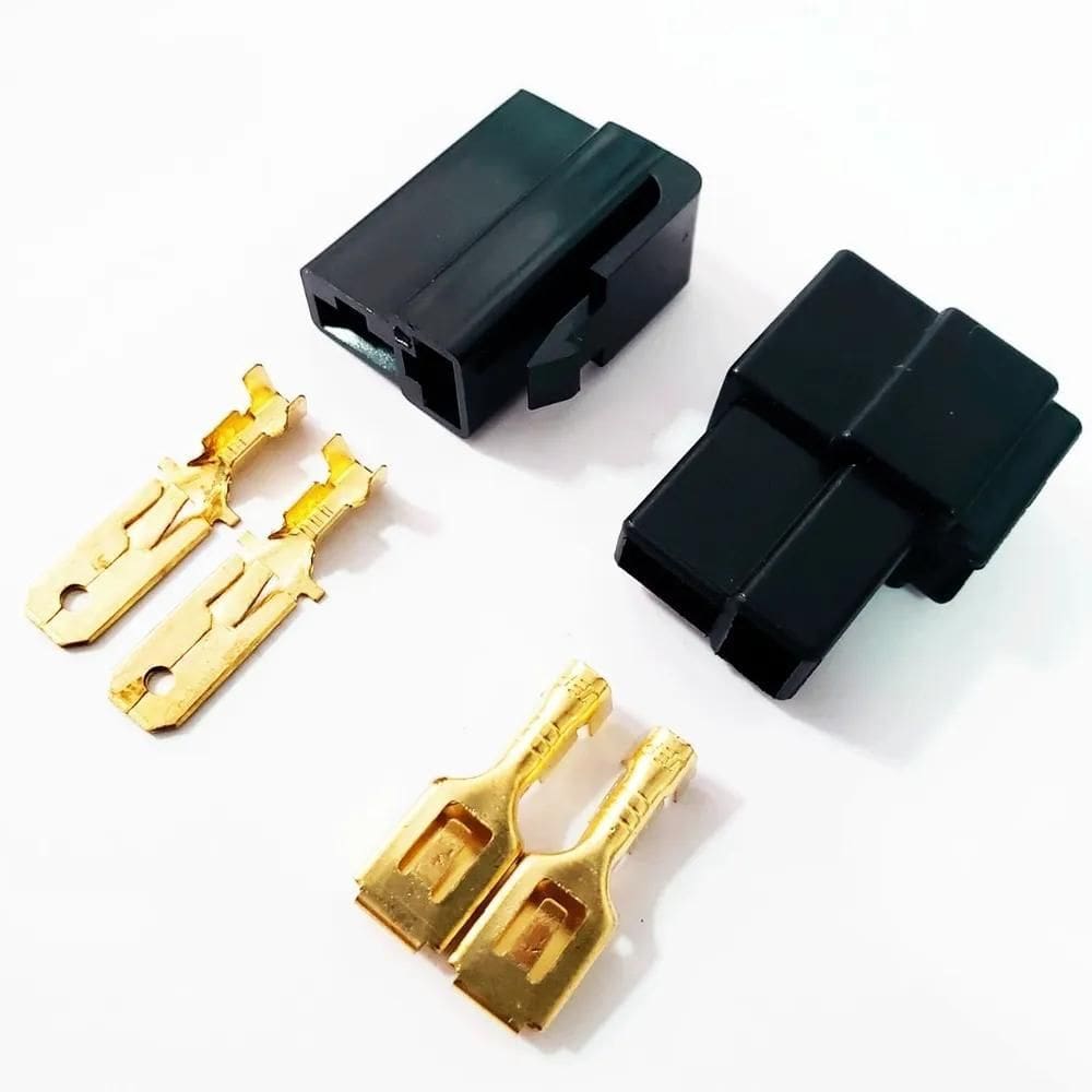 3X 10 Conjunto Conector 2 Vias Com Terminais  Macho E Fêmea