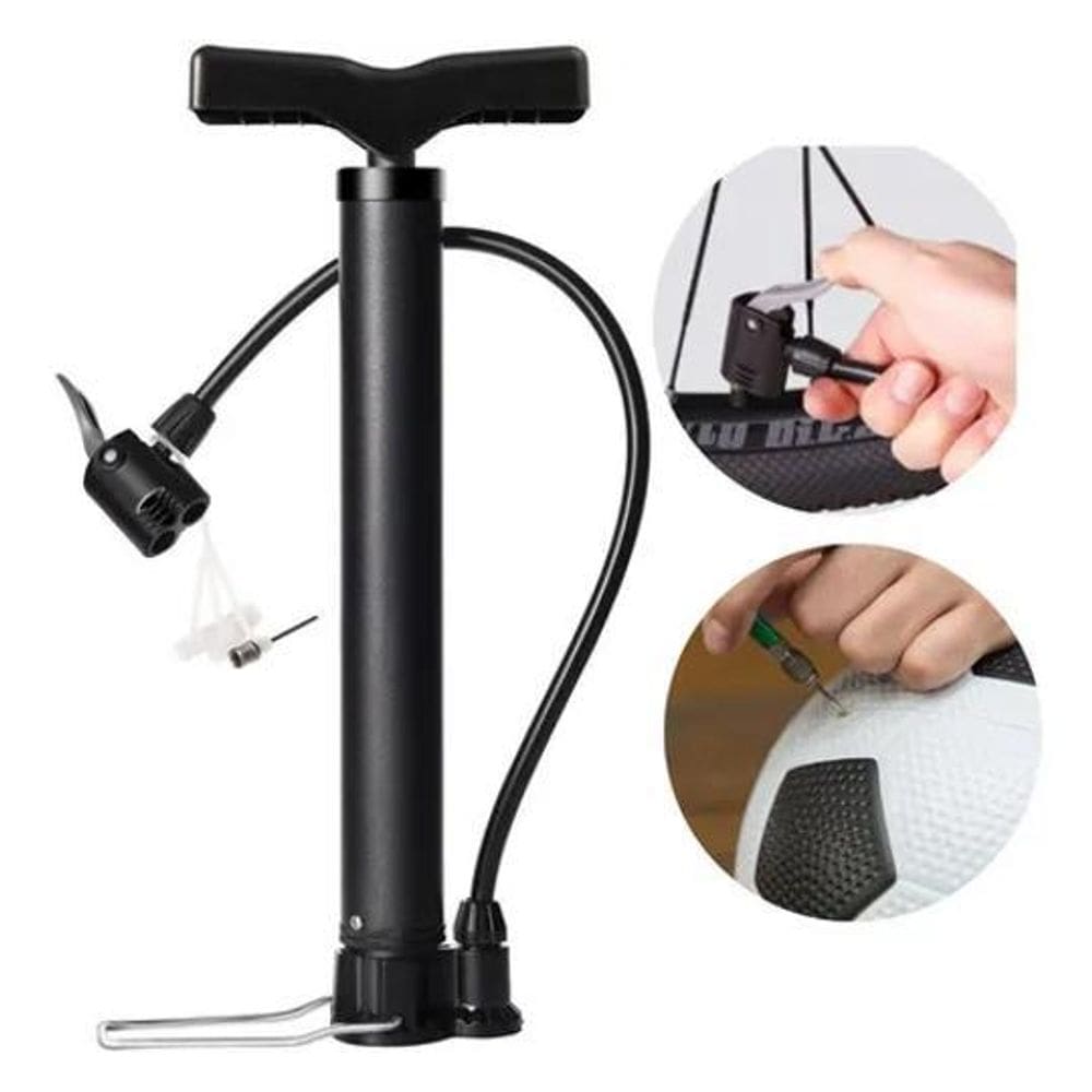 3X Bomba De Ar Encher Pneu Bicicleta Moto Bola Multi Bico In