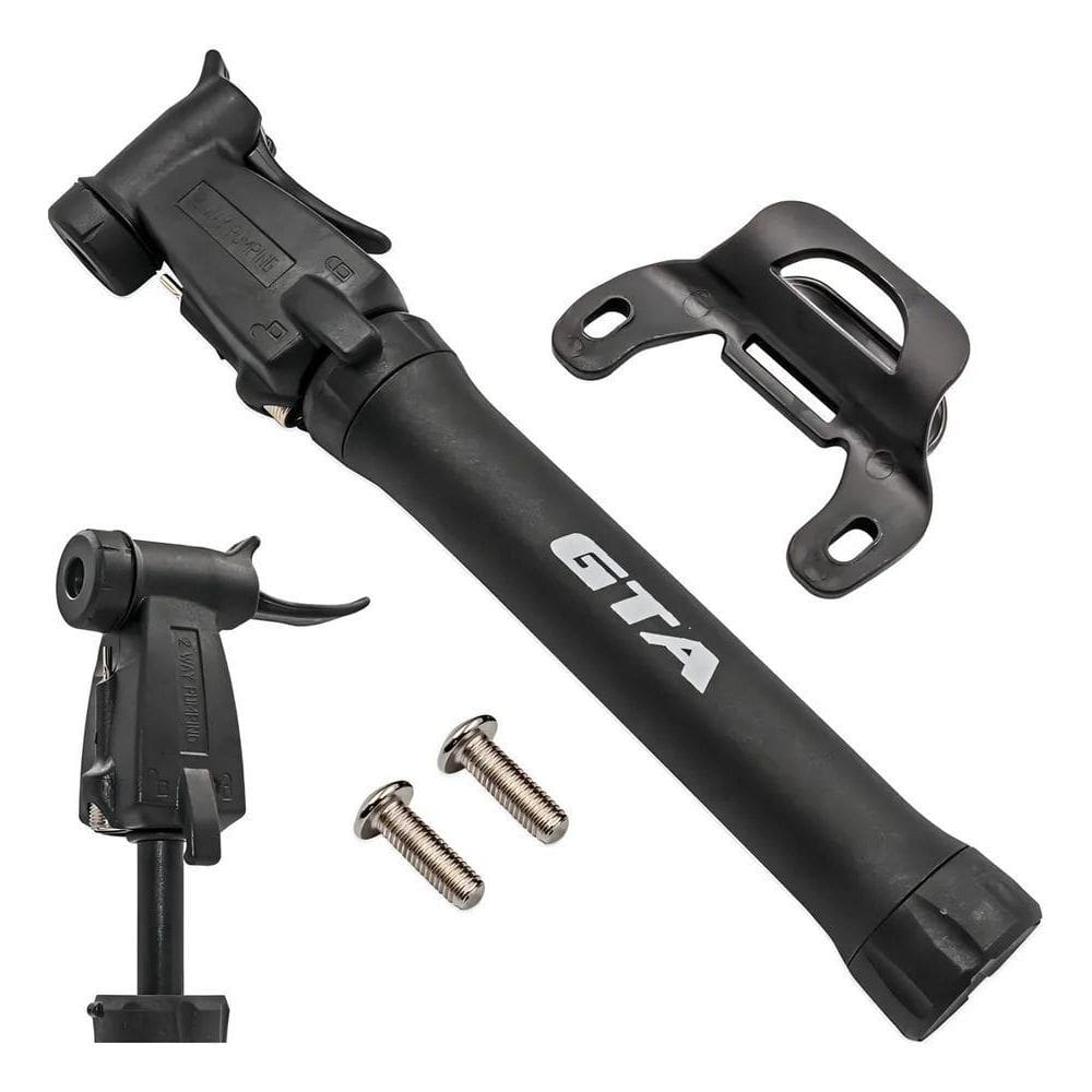 3X Bomba Ar Bike Bico Fino Grosso Suporte Infla Nos 2 Sentid