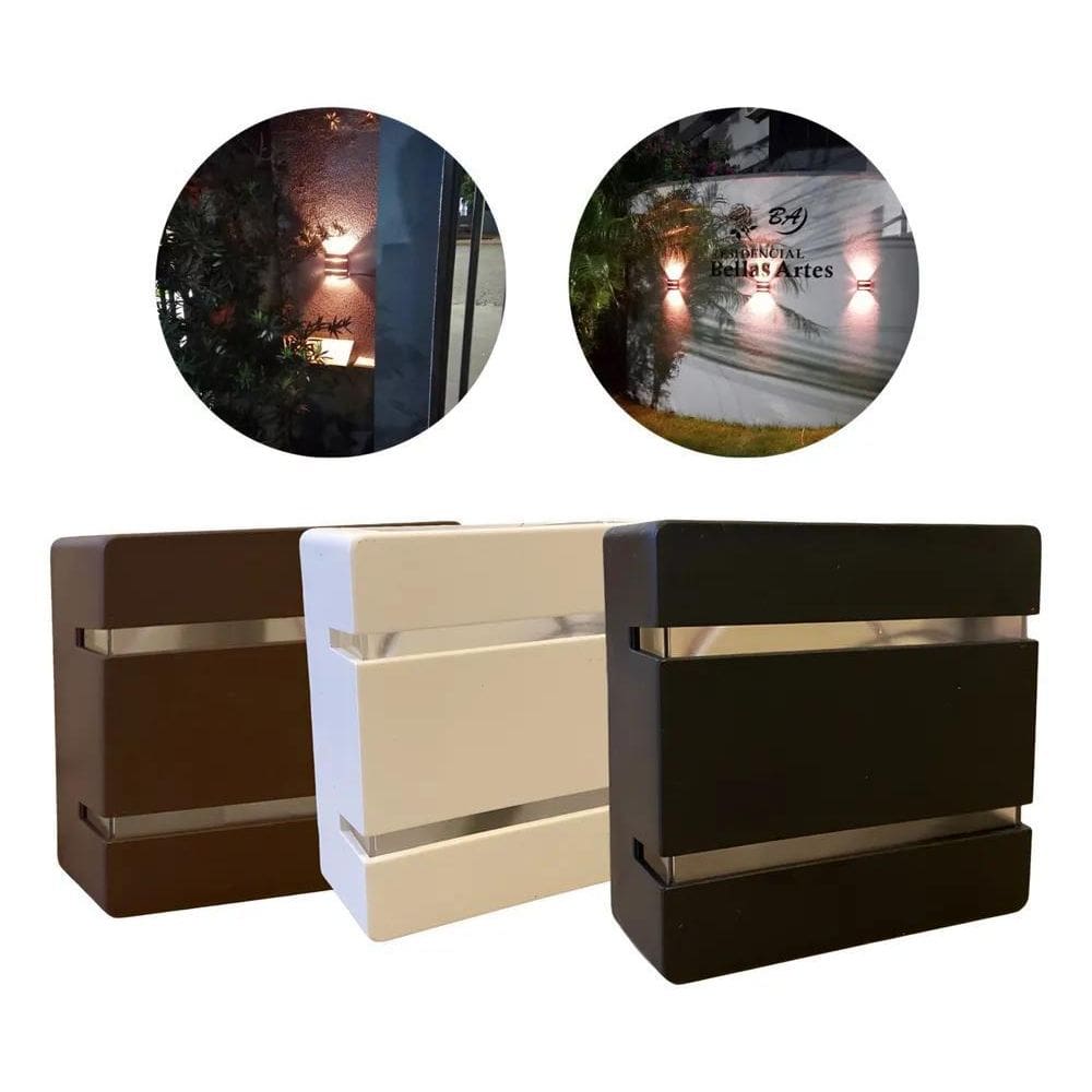 3X Arandela Luminária Slim Externa Interna 2 Frisos Moderna