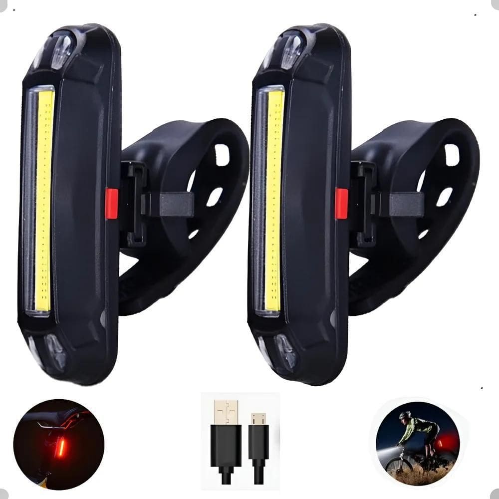 3X 2X Lanterna Traseira Farol Led Luz Iluminação Bike Bicicl