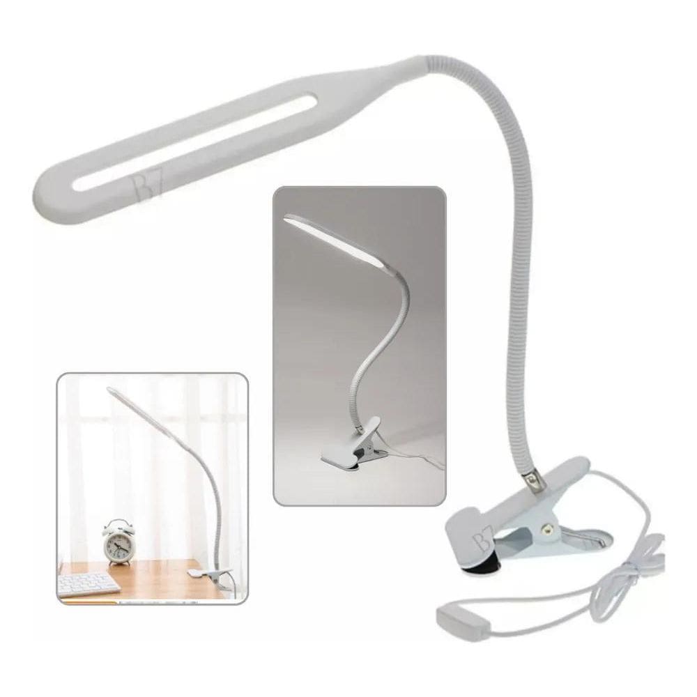 3X Luminaria Ajustavel De Mesa Manicure Com Lampada De Led C