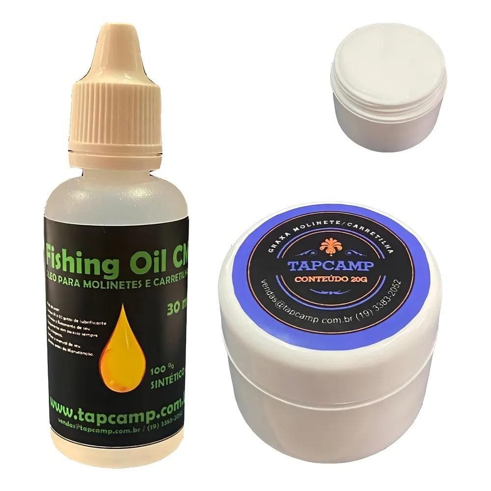 3X Kit Graxa E Óleo Lubrificantes Para Carretilhas E Molinet