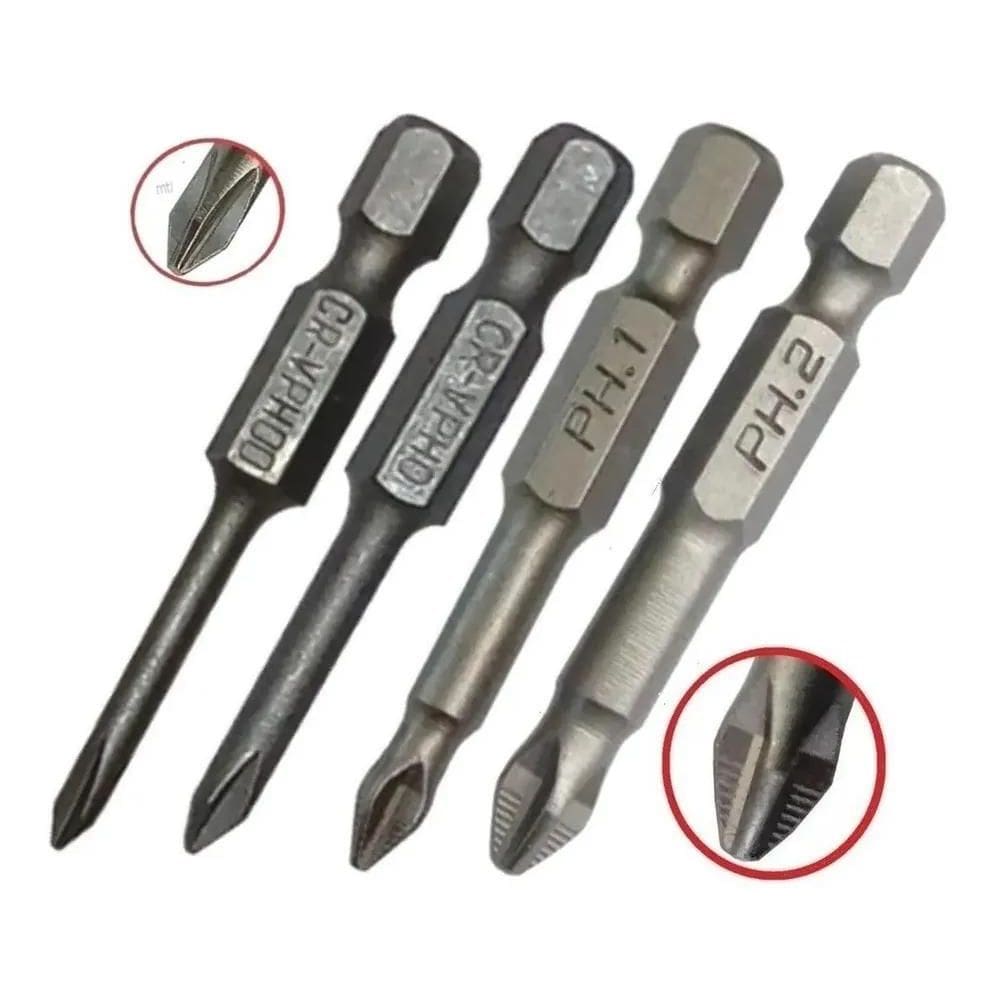 3X 4 Pontas Bits Philips Especiais Precisão Ph00 Ph0 Ph1 Ph2