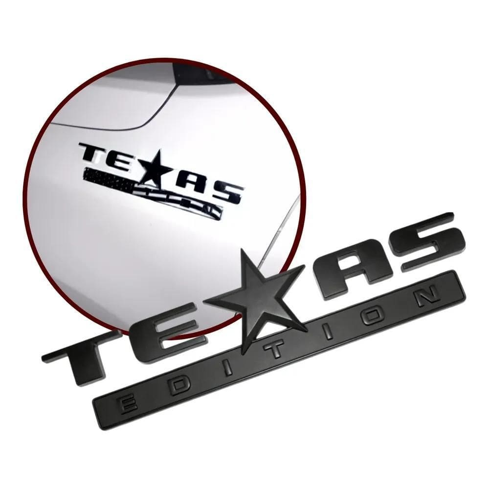3X Adesivo Texas Edition Caminhote S10 Silverado Ranger Ram
