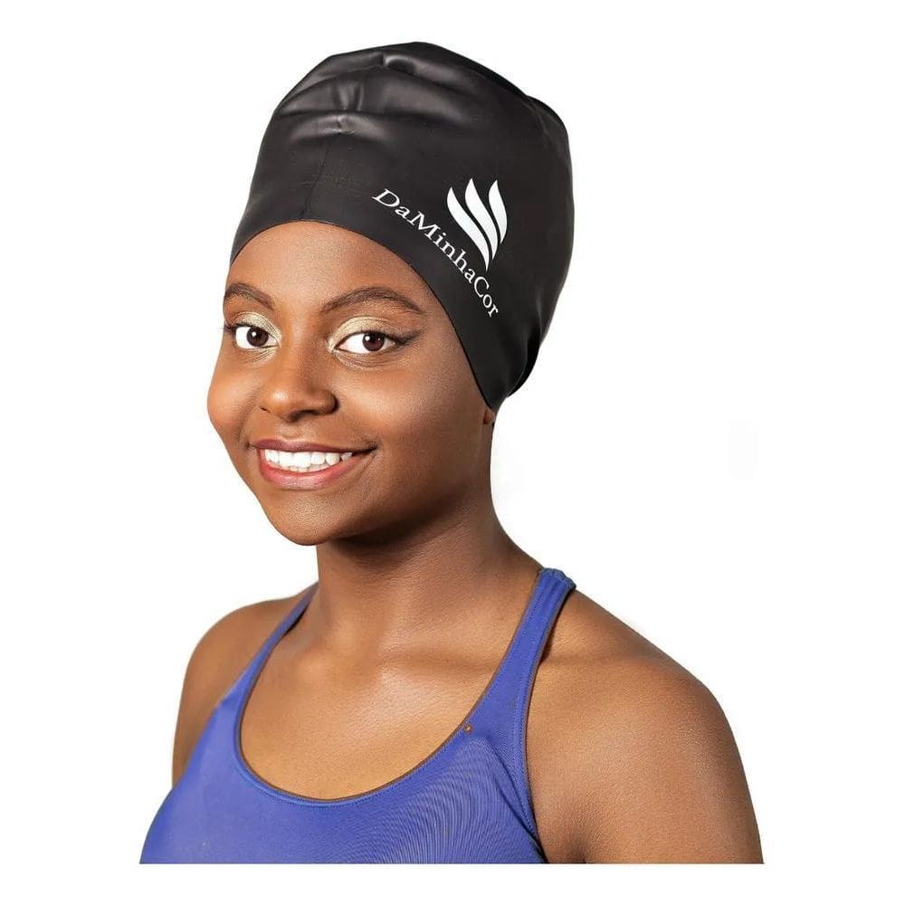 3X Touca De Natação Hidroginástica Banho Cabelo Volumoso