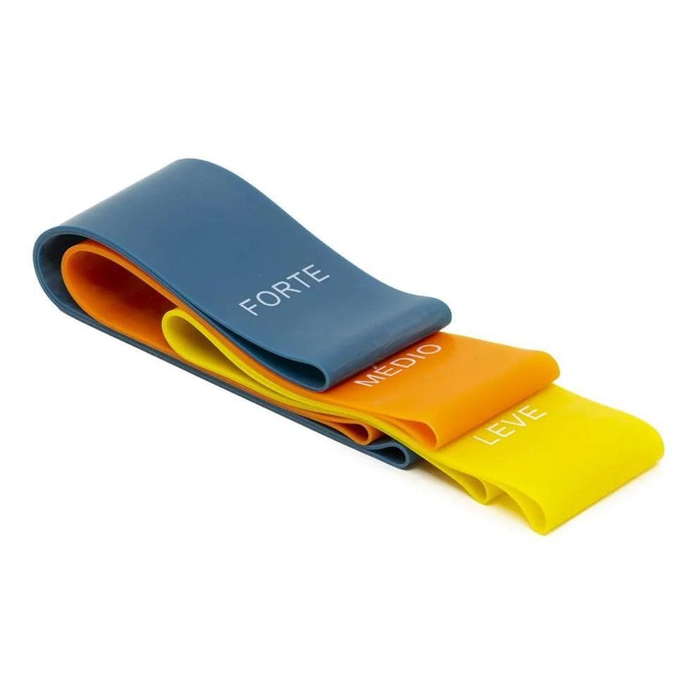 Kit Mini Band Com 3 Níveis De Resistência Acte Sports T71