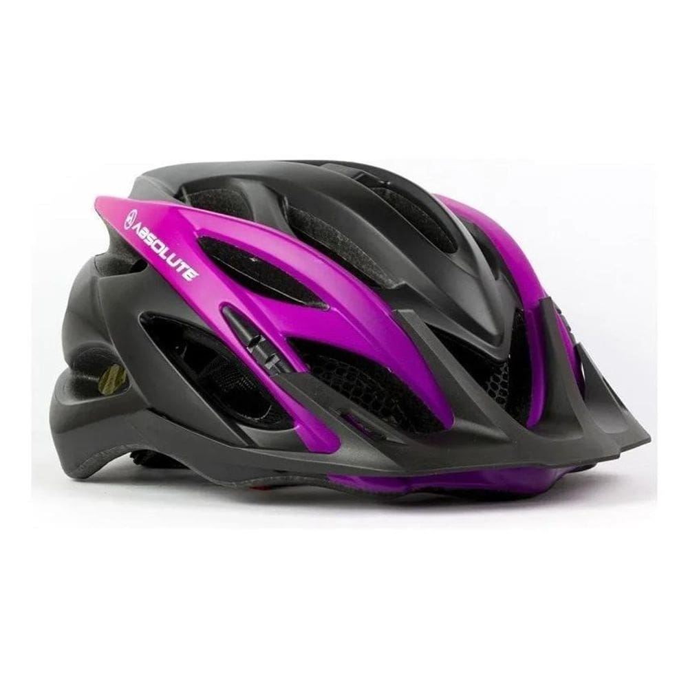 3X Capacete Ciclismo Absolute Luna Com Led Preto/Roxo