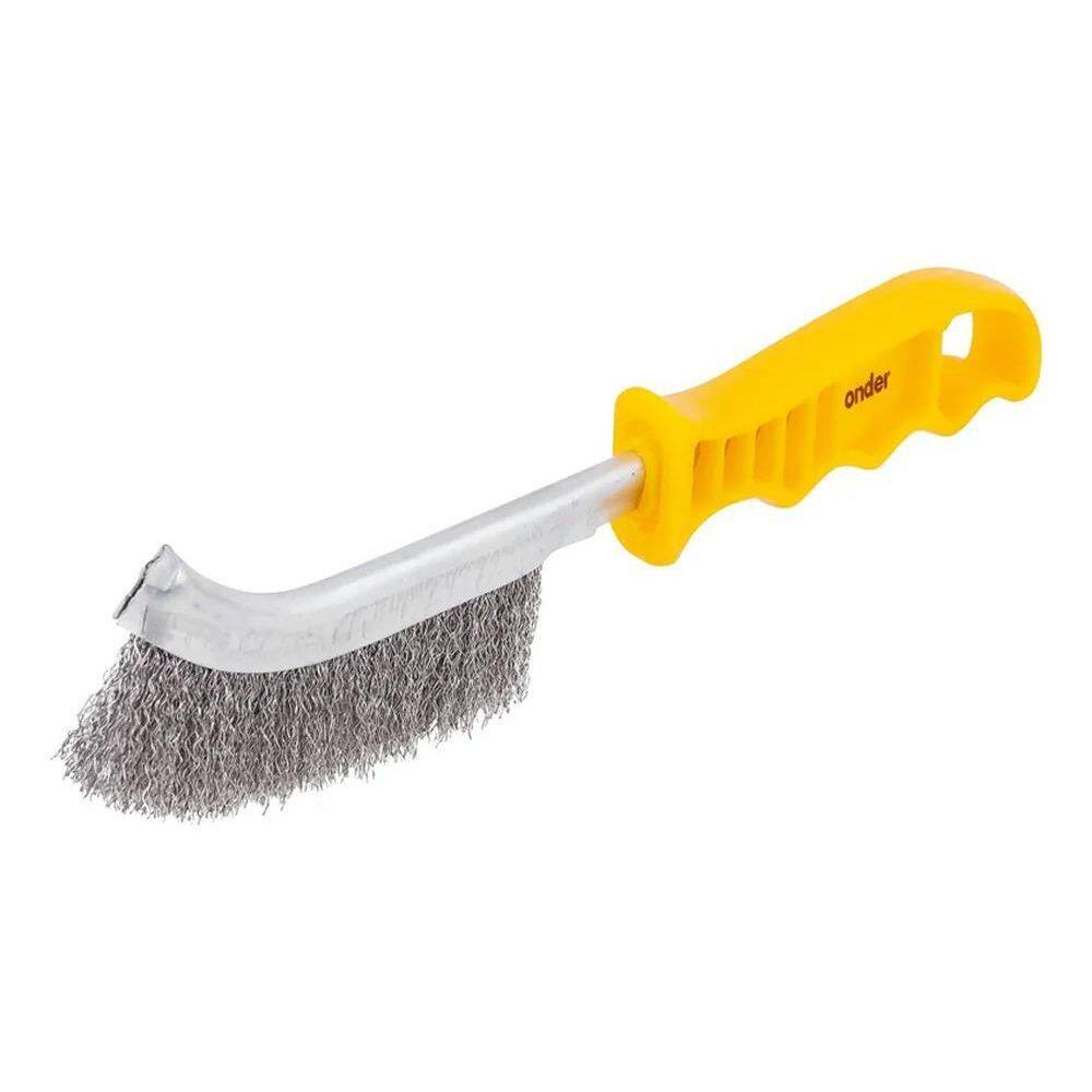 3X Escova Com Cerdas Em Aço Manual Vonder 3599030001 Amarelo