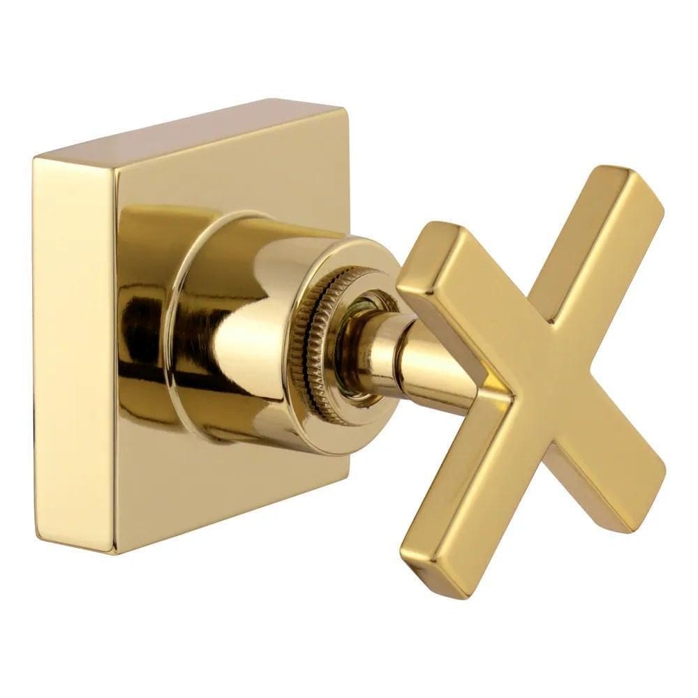 3X Acabamento Registro Cruzeta Dourado Brilhante Chuveiro De