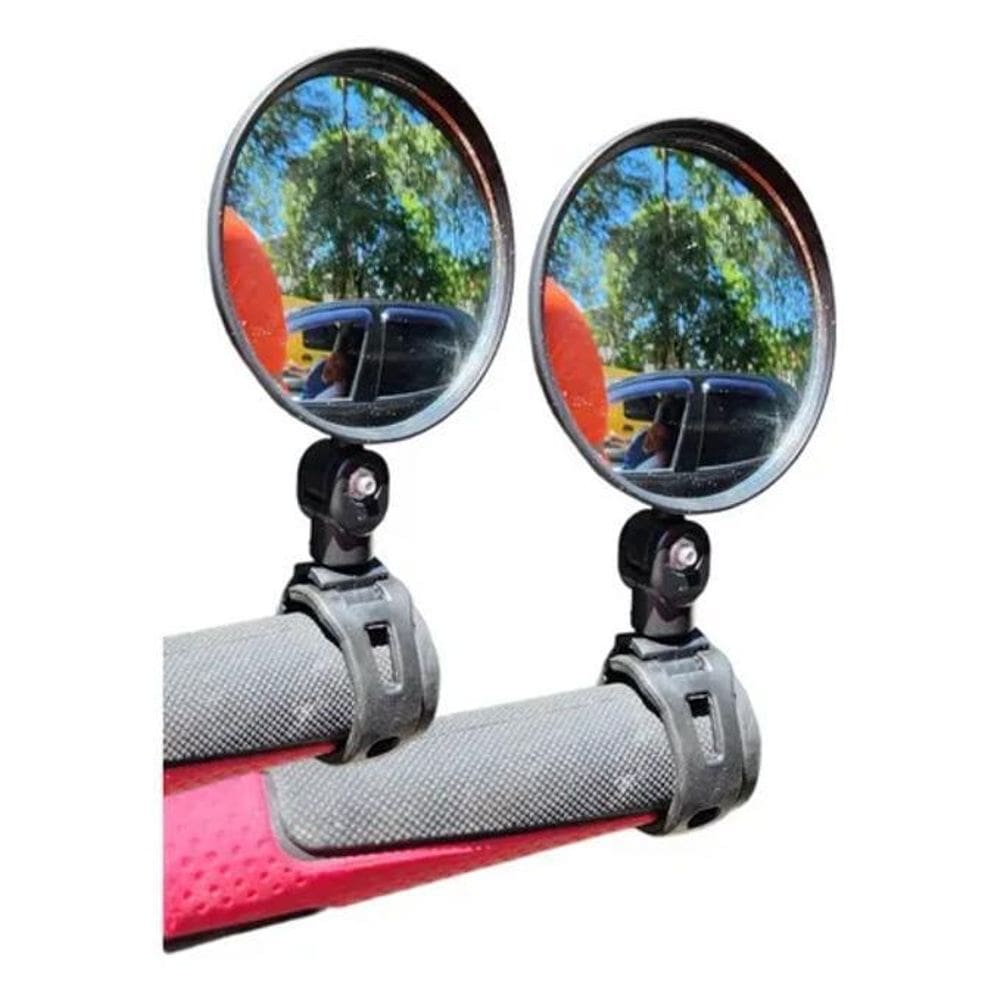 3X 2 Espelho Retrovisor Bike Guidão Giratório 360 Bicicleta
