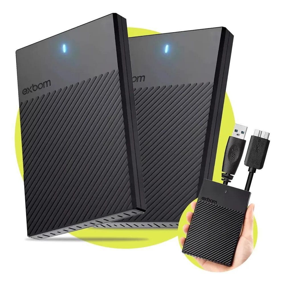 3X Kit 2 Case Hd Externo Sata 2.5 Gaveta Slim Usb 3.0 5 Gbps