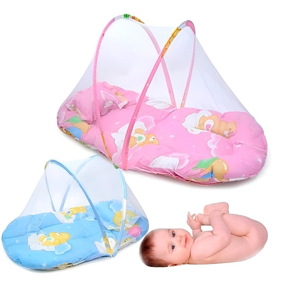 Berco Portatil Mosquiteiro Kti Completo Cercadinho Dobravel Tenda Travesseiro Cama Bebe Colchonete Almofada Menino Menin