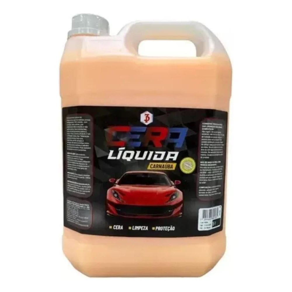 3X Cera Líquida Carnaúba Proteção Automotiva 5 Litros