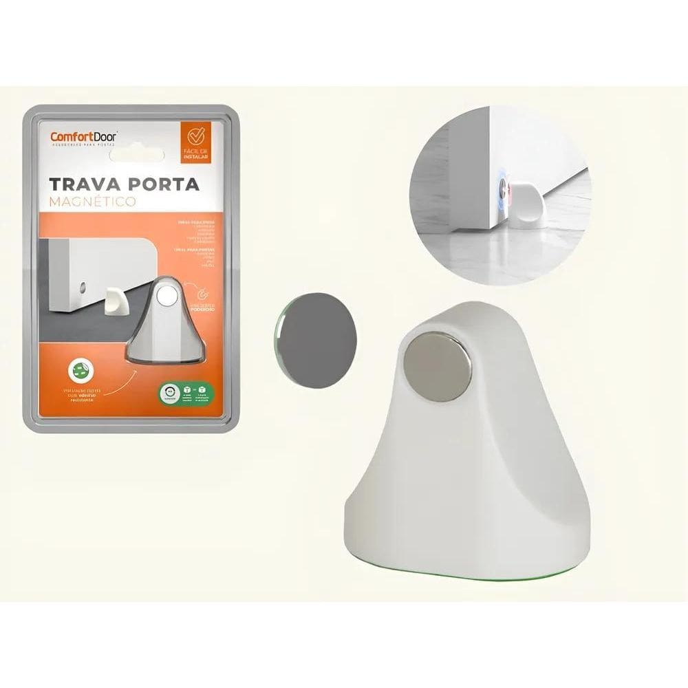 Fixador Trava Porta Magnético Prendedor Adesivo