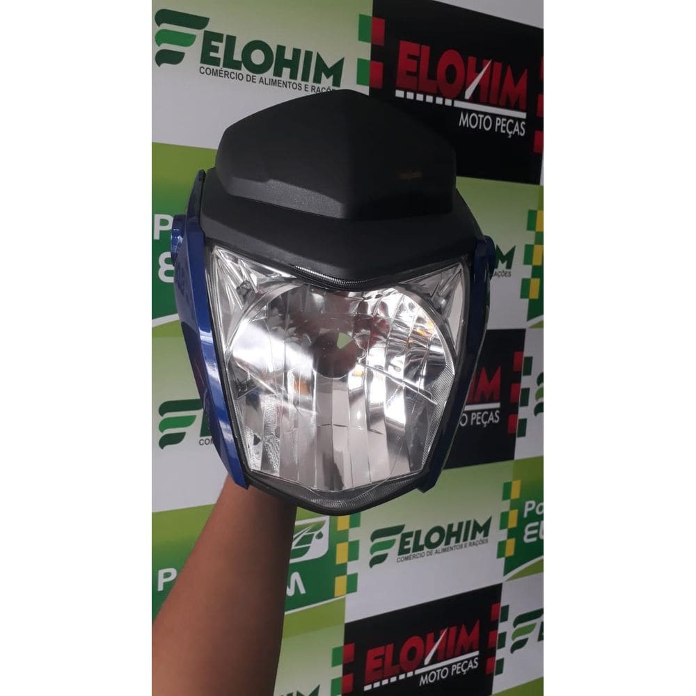 Kit Carenagem De Farol Adapt A Titan 150 2014 Azul.