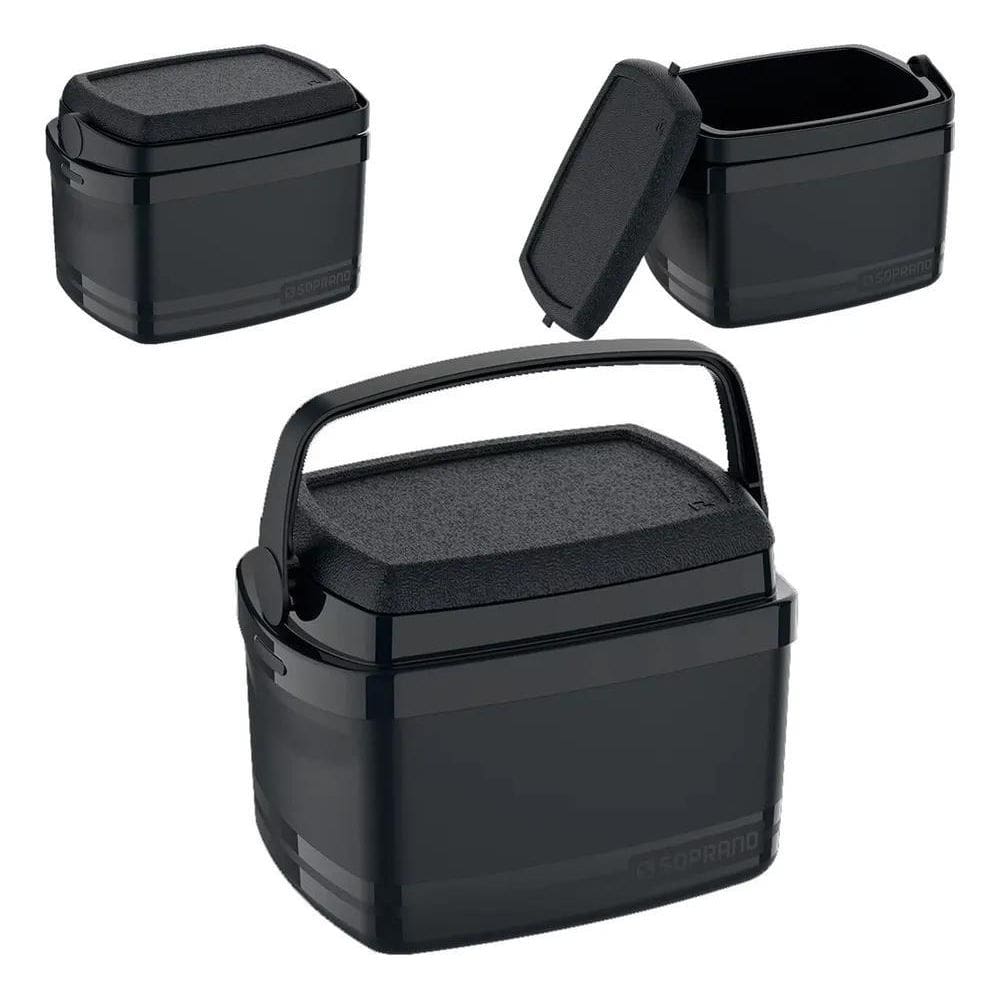 Caixa Térmica Cooler Pequeno 5 Litros Até 6 Latas Preto