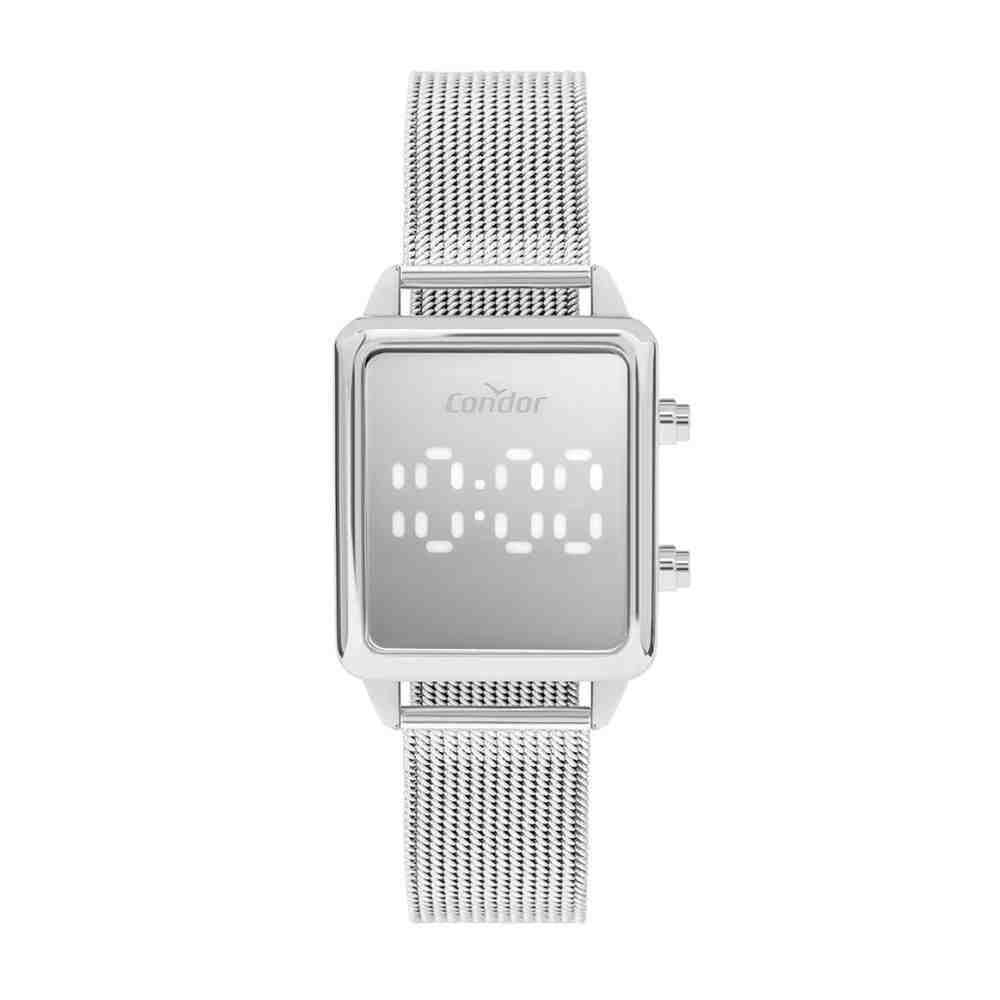 Relógio Condor Digital Led Prata Feminino Comd27Aaa/4K