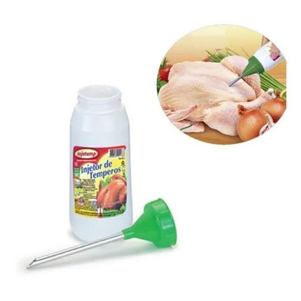 Injetor De Temperos Churrasco Aves Carnes Assados 350Ml