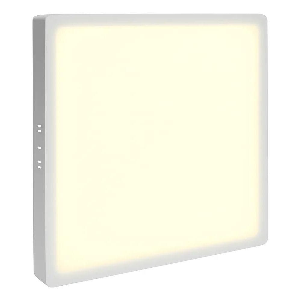 Plafon Painel Led 25W Sobrepor Quadrado 3000K Cor Amarelo