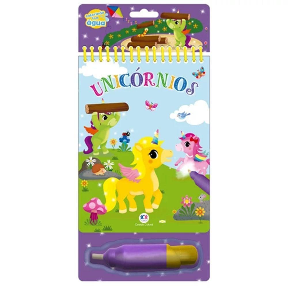 Aquabook De Colorir Com água - Unicórnios: Arte E Magia Para Crianças
