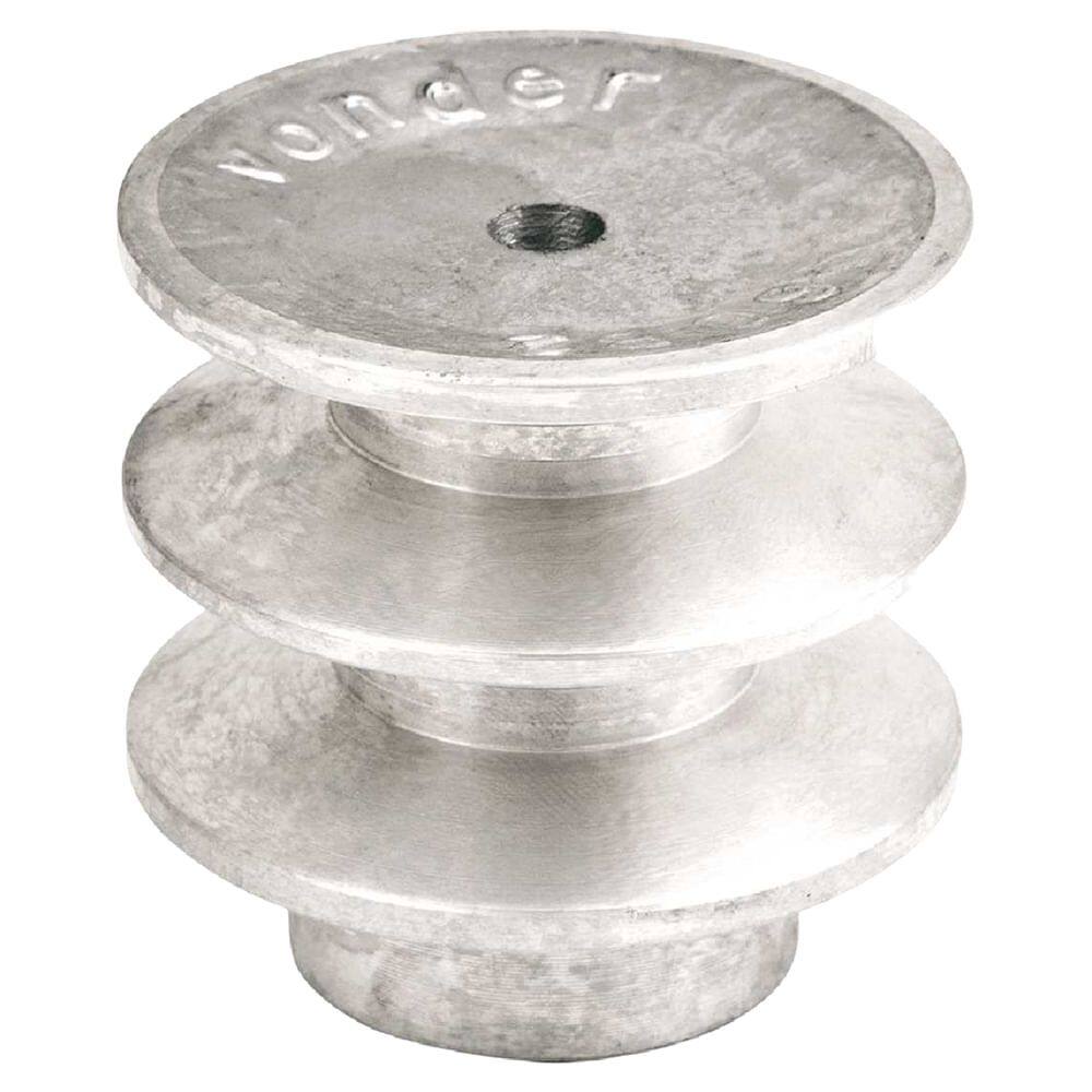 Polia de Alumínio Sem Furo com 2 Canais Perfil B 60 mm - 6684220060 - VONDER