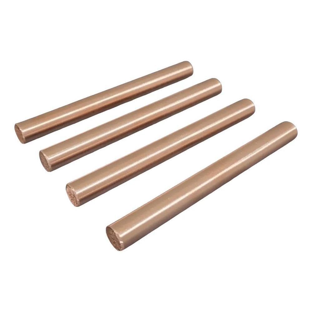 Barra De Cobre Eletrolitico 1/2 12,7Mm X 12.5 Cm Com 4 Pcs