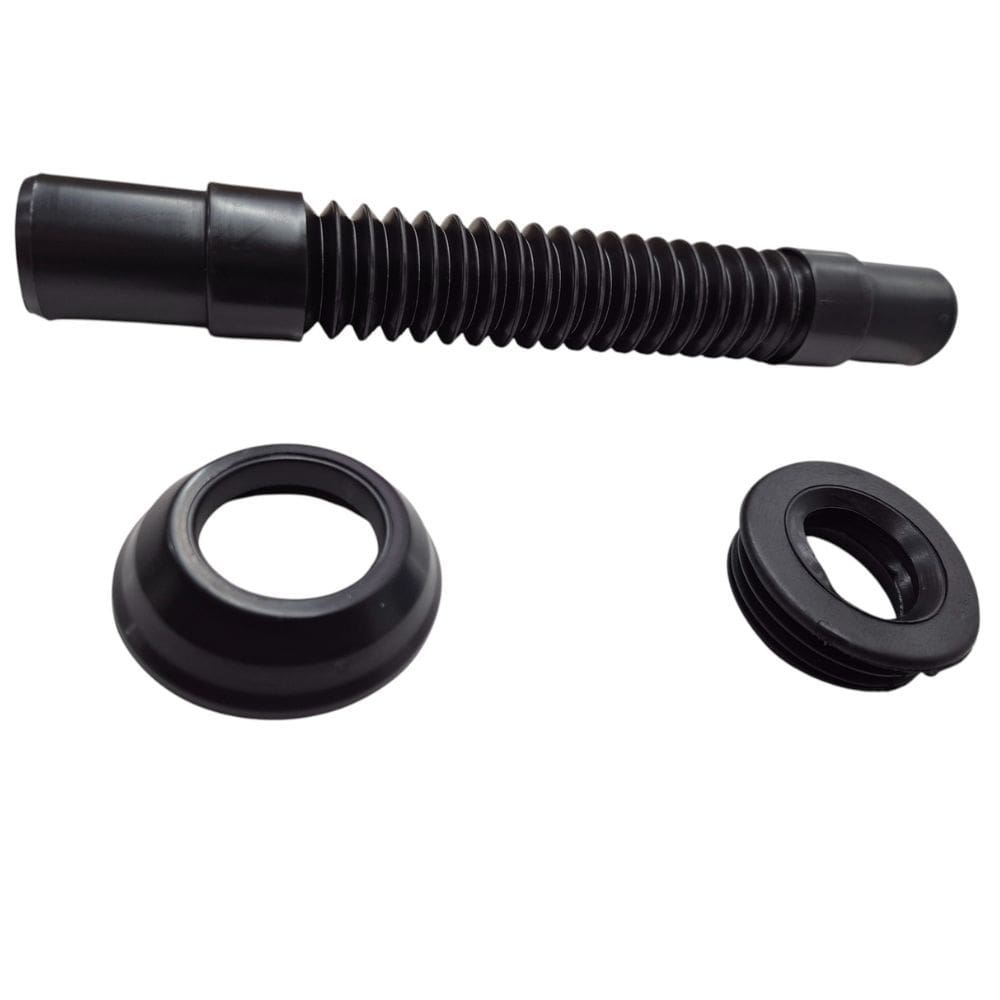 Tubo Ligação Vaso Sanitário Extensivel Preto Spud e Canopla